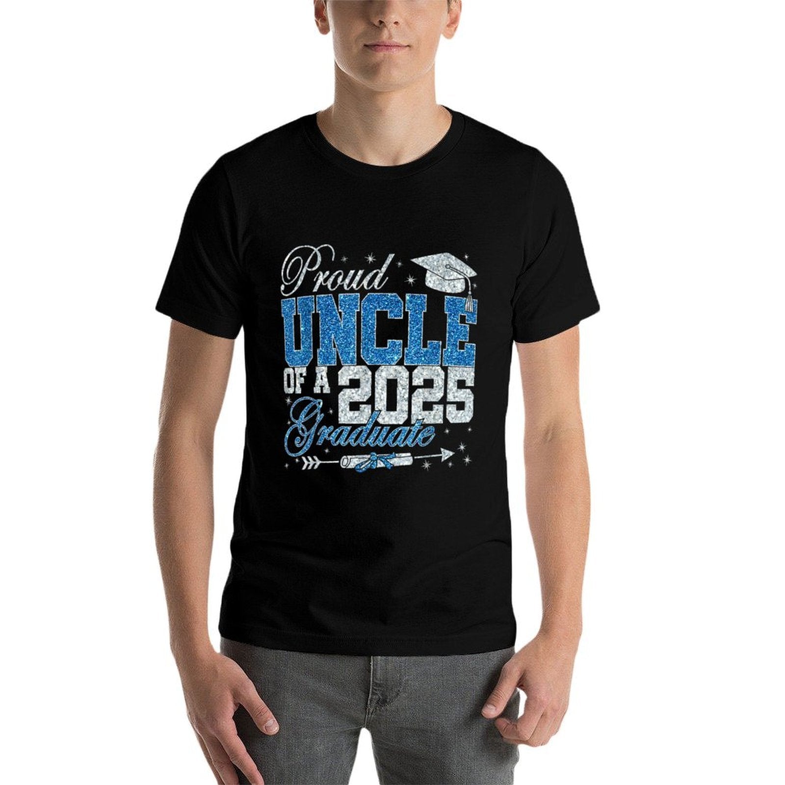 Funny Proud Uncle Of A 2025 Graduate Family Graduation  Versatile T-Shirt