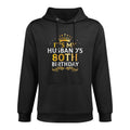 It's My Husband's 80 Year Old Birthday Couple 80th B-Day Cotton-Polyester Blend Hoodie