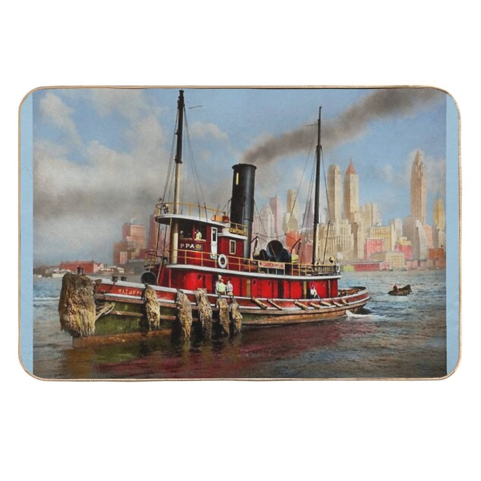 Boat - Tugboat - The Watuppa 1935  Long-Lasting Bath Mat