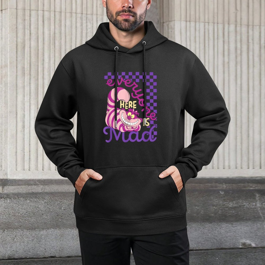 Disney Alice In Wonderland Cheshire Cat Everyone Here Is Mad Relaxed Fit Hoodie