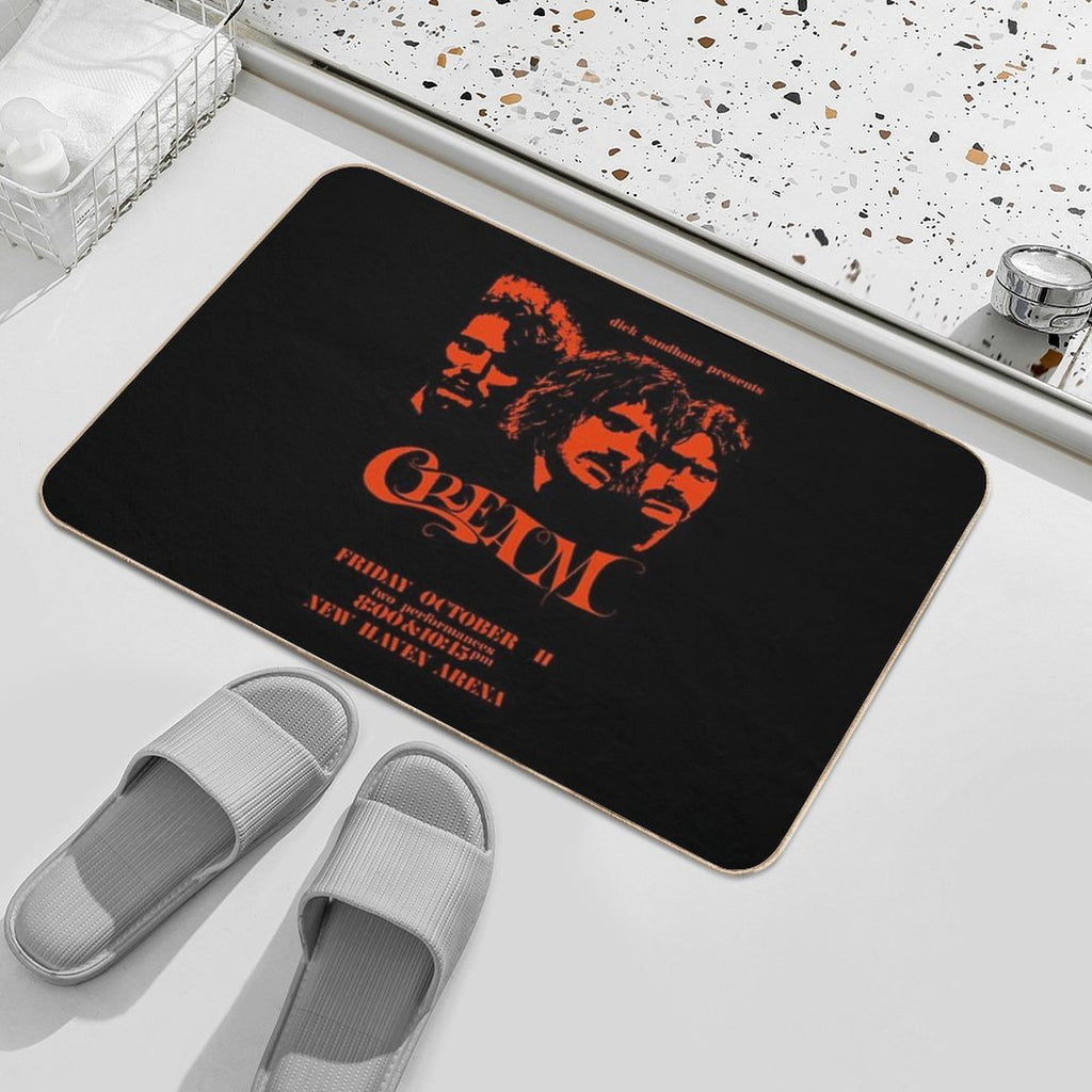 Cream Band  Stain-Proof Bath Mat