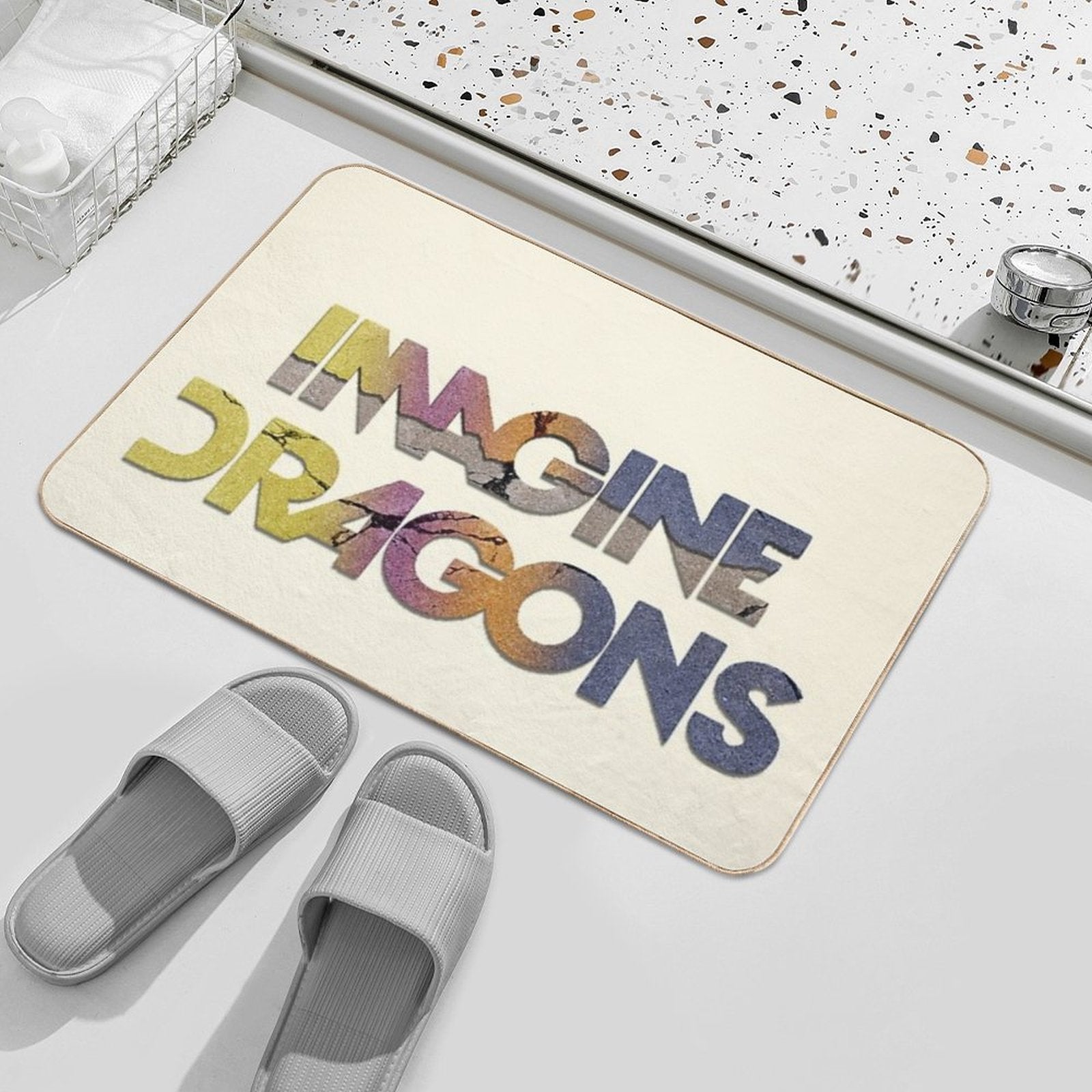 Imagine Dragons Cracks  Repositionable Bath Mat