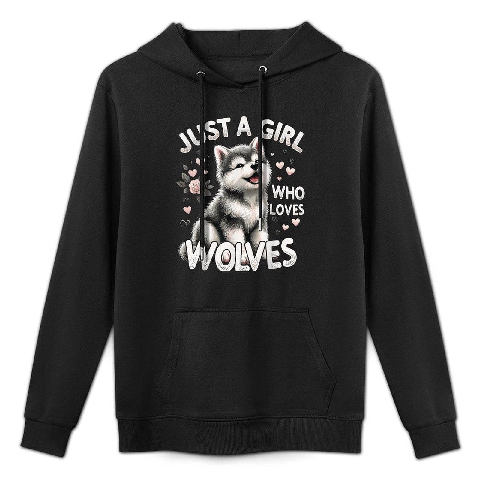 Cute Wolf Just A Girl Who Loves Wolves Easy Care Hoodie