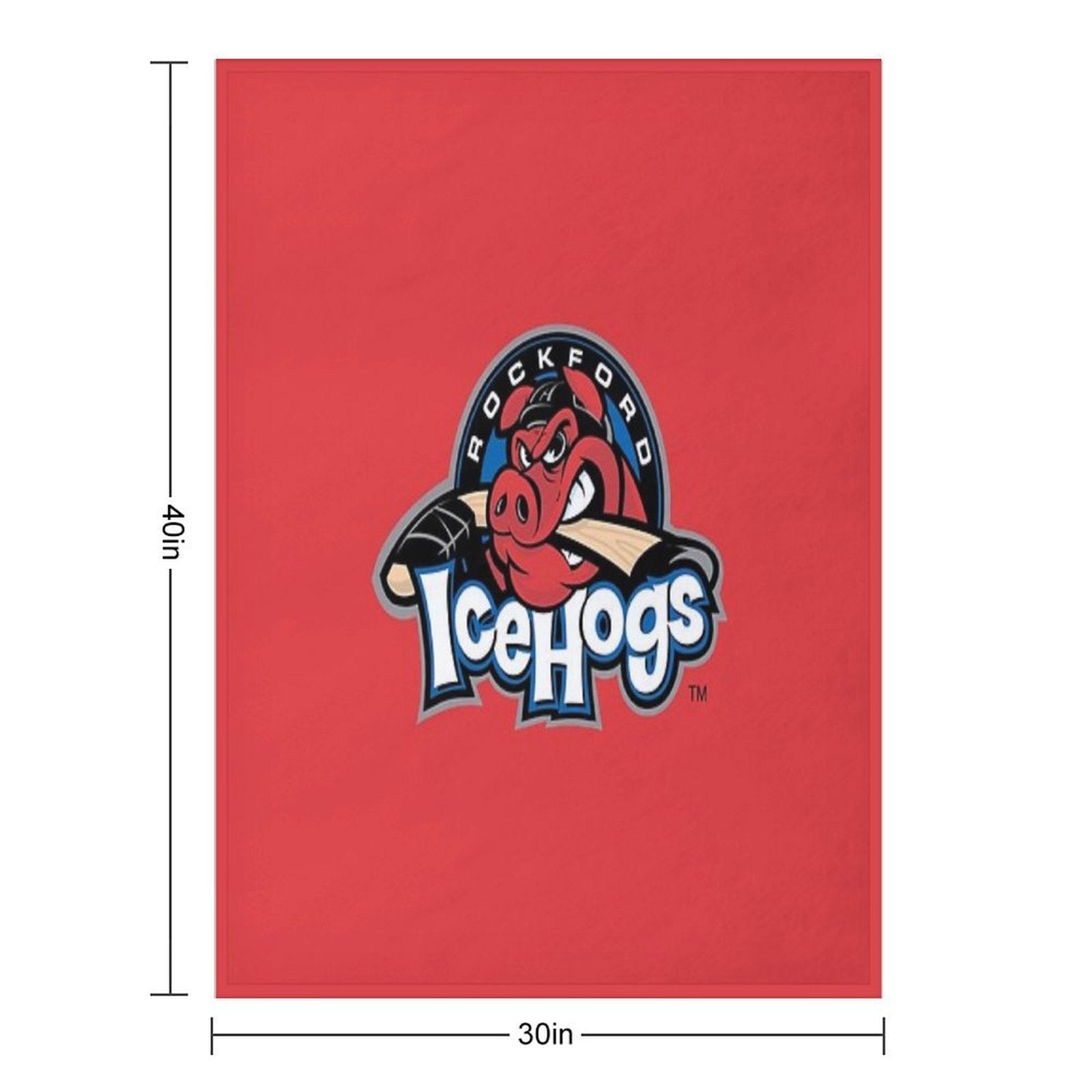 Rockford IceHogs Machine-washable Throw Blanket