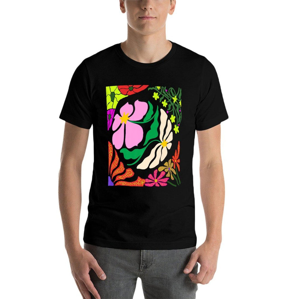 Matisse Inspired Botanical Floral Abstract Pattern Premium Comfortable T-Shirt