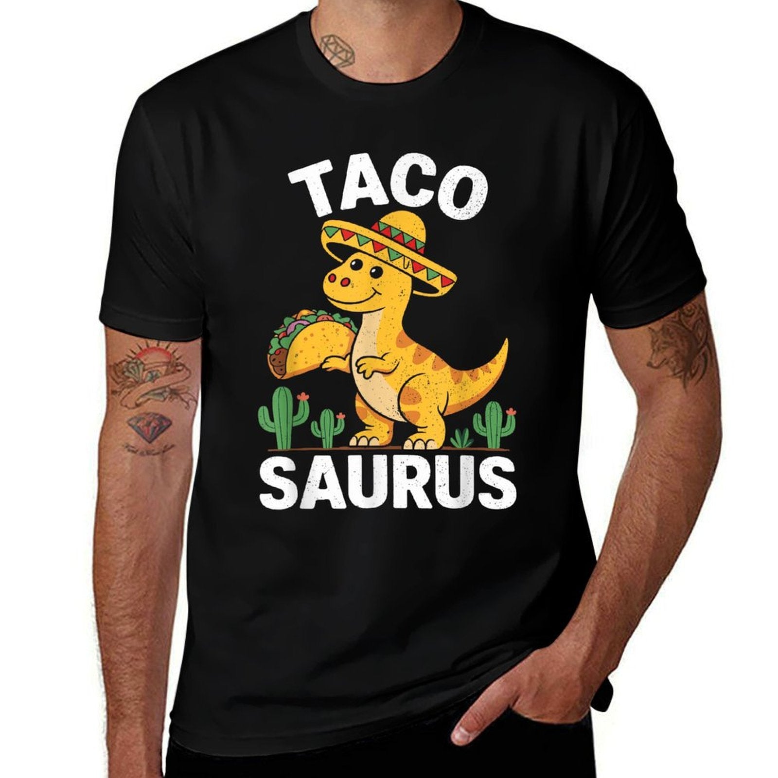 Funny Taco Saurus Rex Cinco De Mayo Dino Loves Tacos  Classic T-Shirt