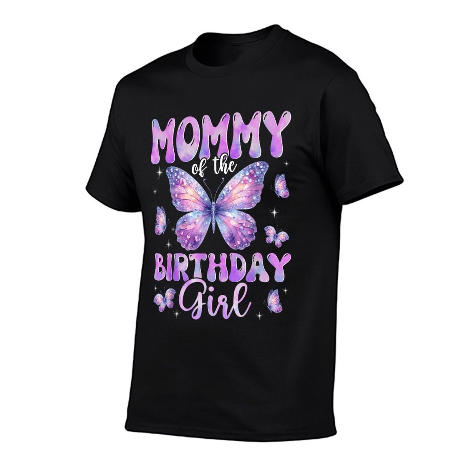 Mommy Of The Birthday Girl Butterfly Family Matching  Wrinkle-resistant T-Shirt