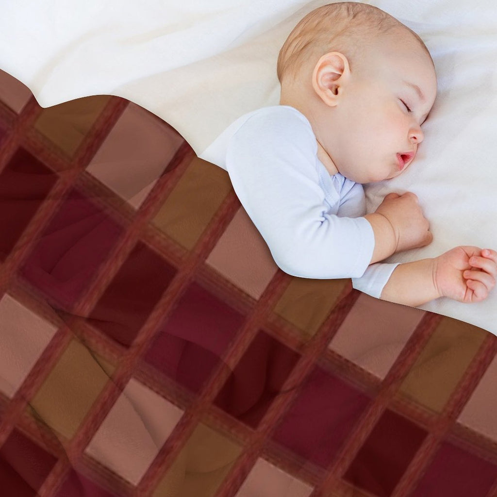 Chessboard Net  Pattern Velvety-soft Throw Blanket
