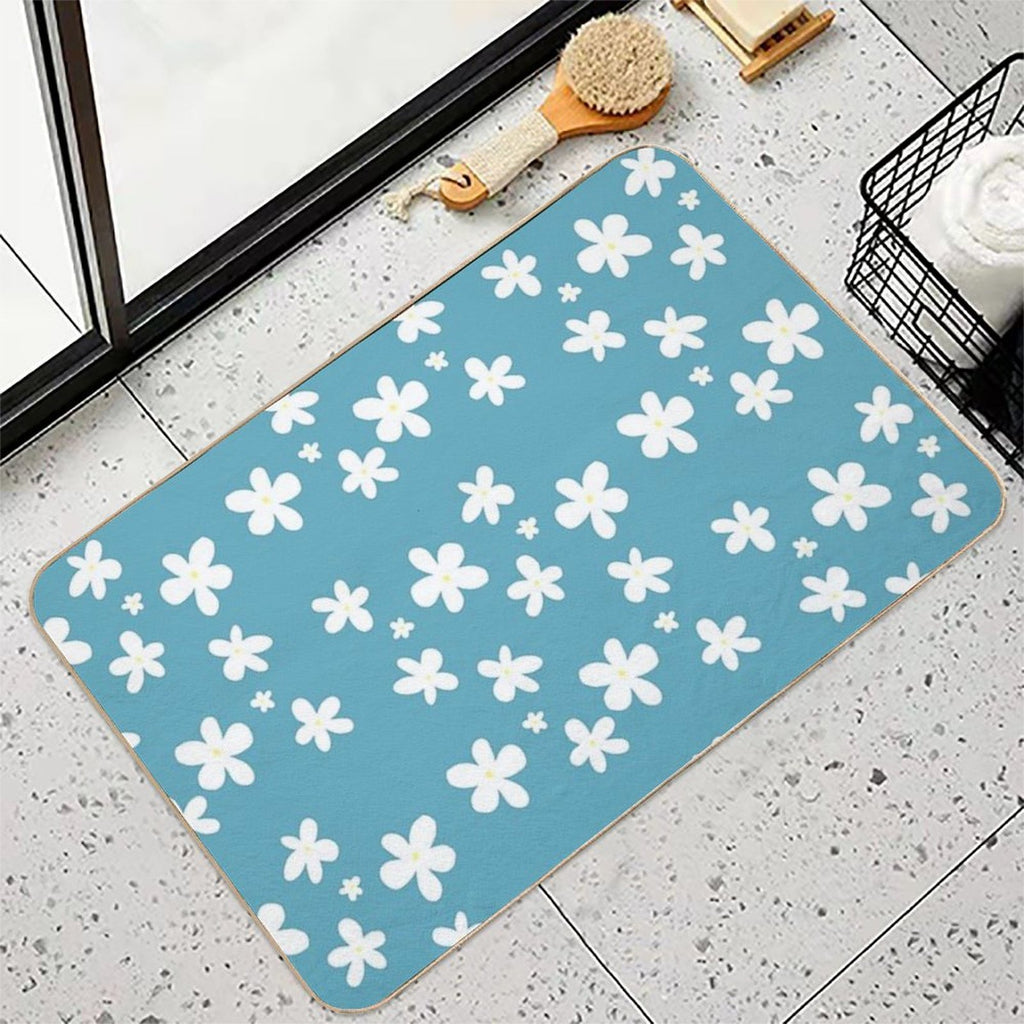 Daisy Pattern  Pet-Safe Bath Mat