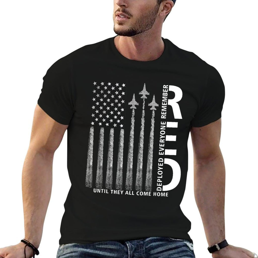 RED Friday Remember Everyone Deployed Military American Flag  Classic T-Shirt