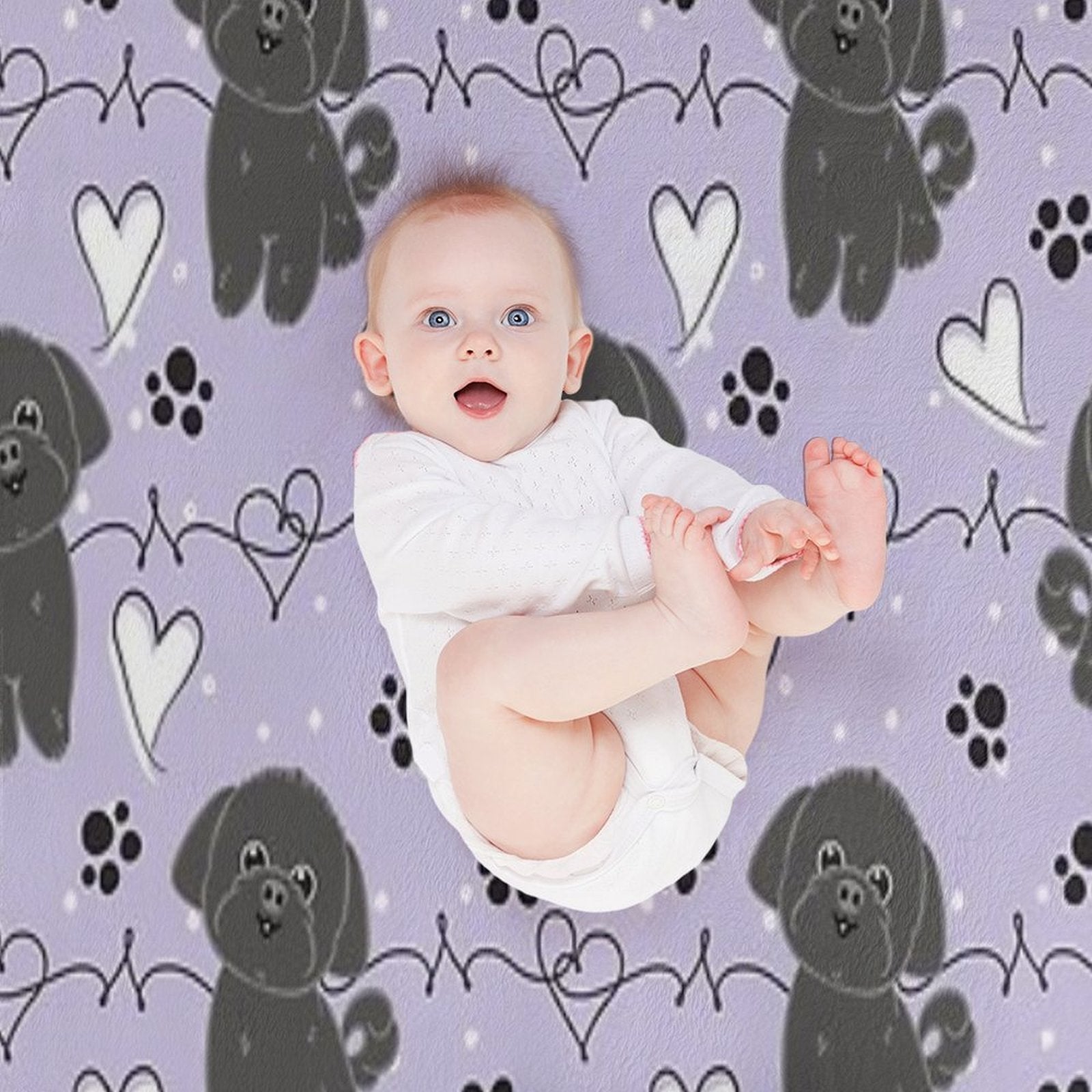LOVE Black Shih Tzu Premium Throw Blanket