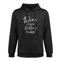 Womens Funny Mom Gift for Women Cute Wine Because Adulting Is Hard Layering Staple Hoodie
