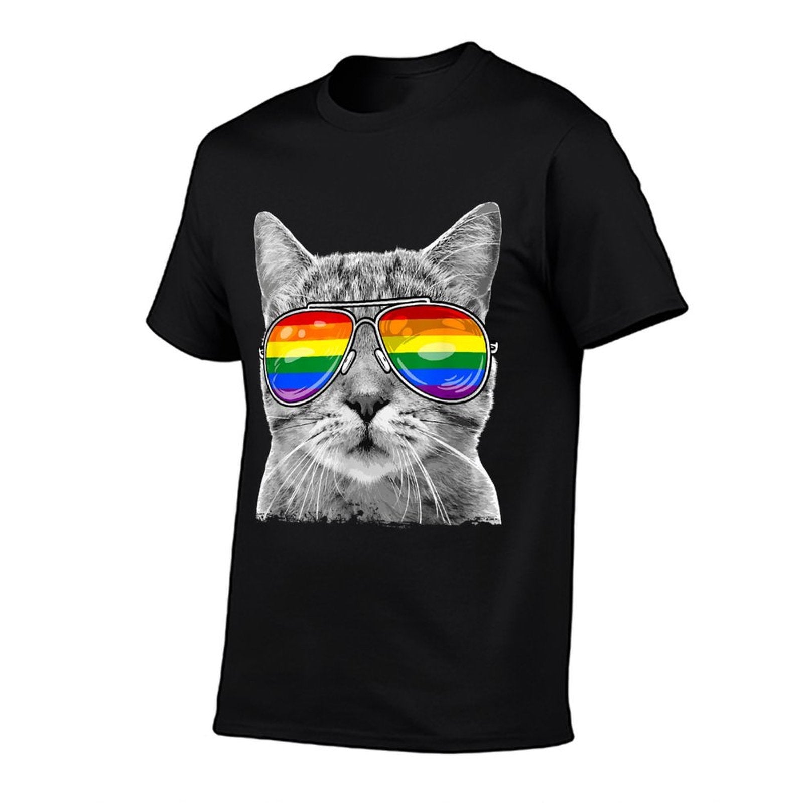 LGBTQ Purride Ally Gay Pride Rainbow Cat Kitten Lover  Durable T-Shirt