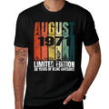 Vintage August 1971 Bday Graphic 50 Years Old 50th Birthday  Polyester Blend T-Shirt