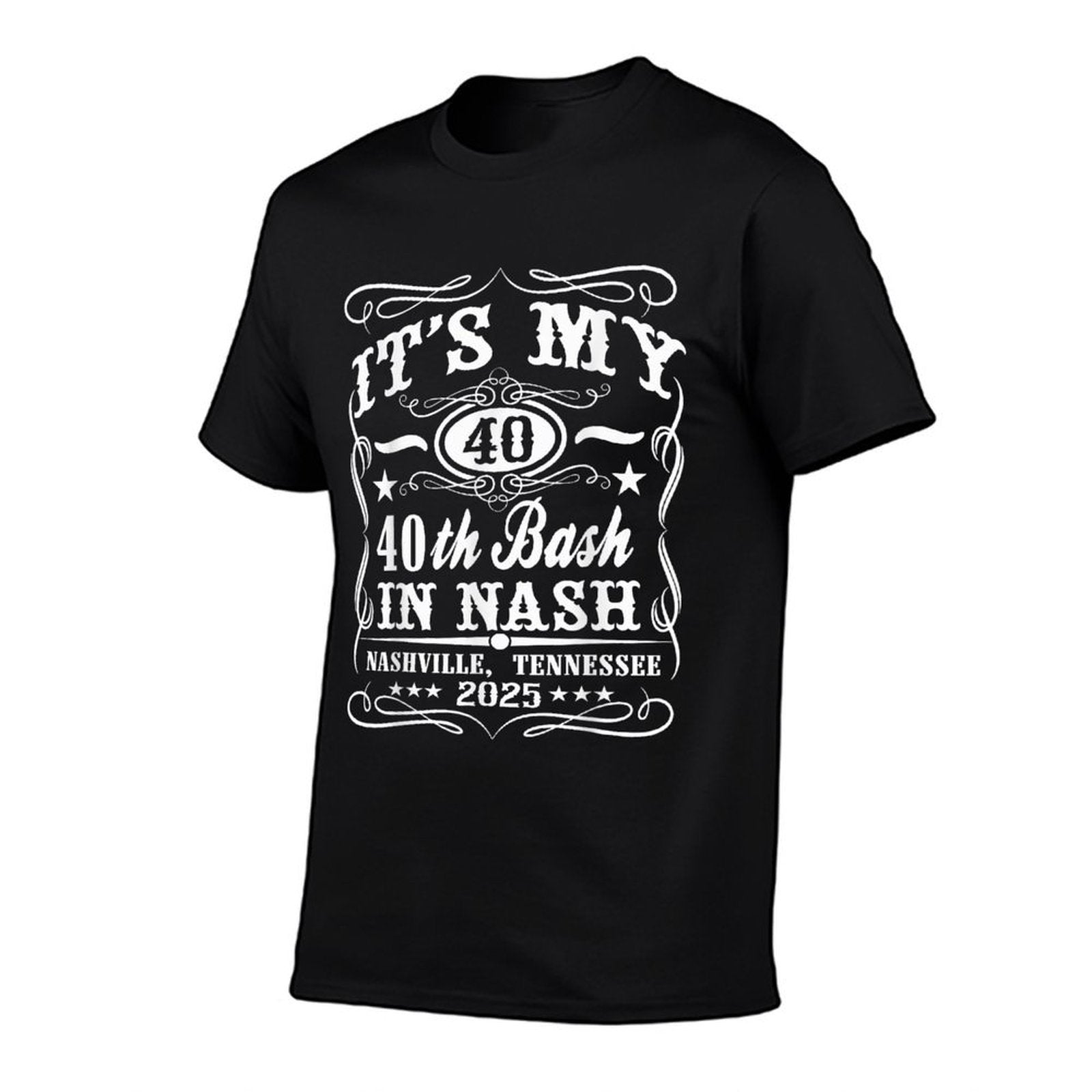 It's My Nashville 40th Birthday 2025 Whiskey Theme  Soft T-Shirt