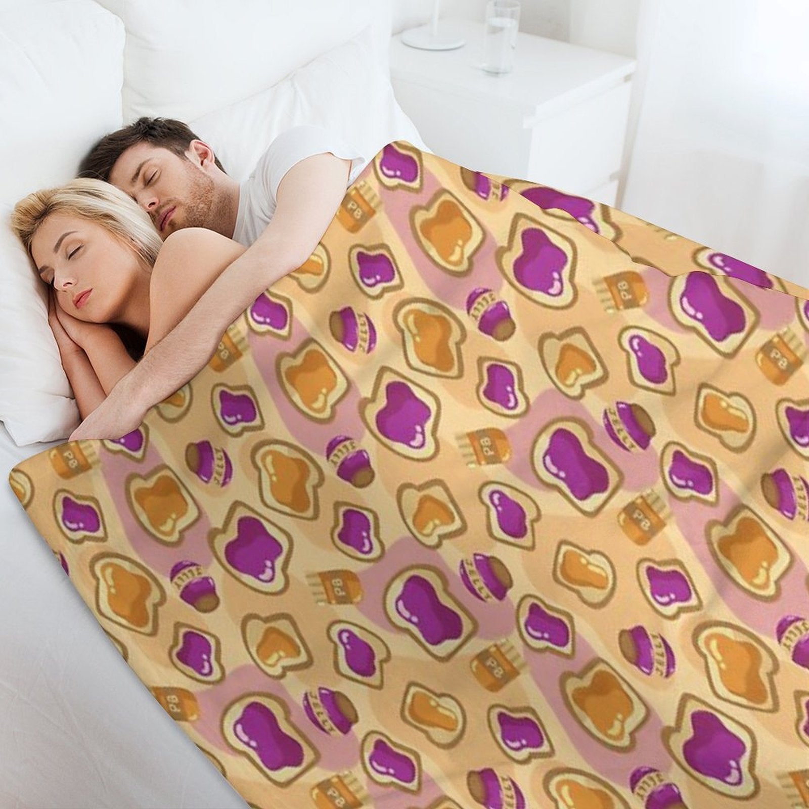 Peanut Butter & Jelly Sustainable Throw Blanket