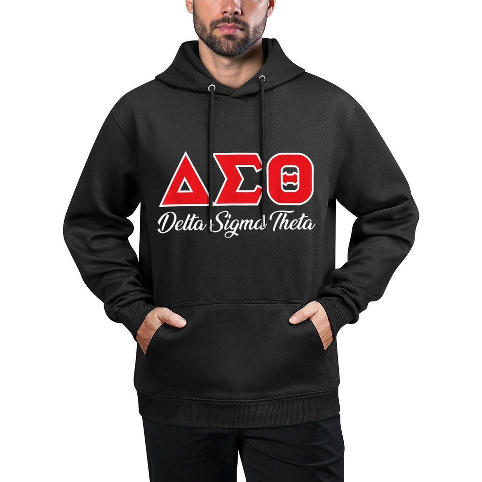 AMAZIGREEK Delta Sigma Theta Sorority Paraphernalia, Delta 1913 HBCU Unisex Adult, Black, Small Easy Care Hoodie