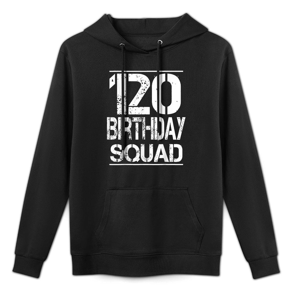 120th Birthday Squad 120 Year Old Happy Birthday Family Medium-Weight Fabric Hoodie