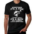 Funny Fishing Sometimes Its A Fish Fishing  Ribbed Collar T-Shirt