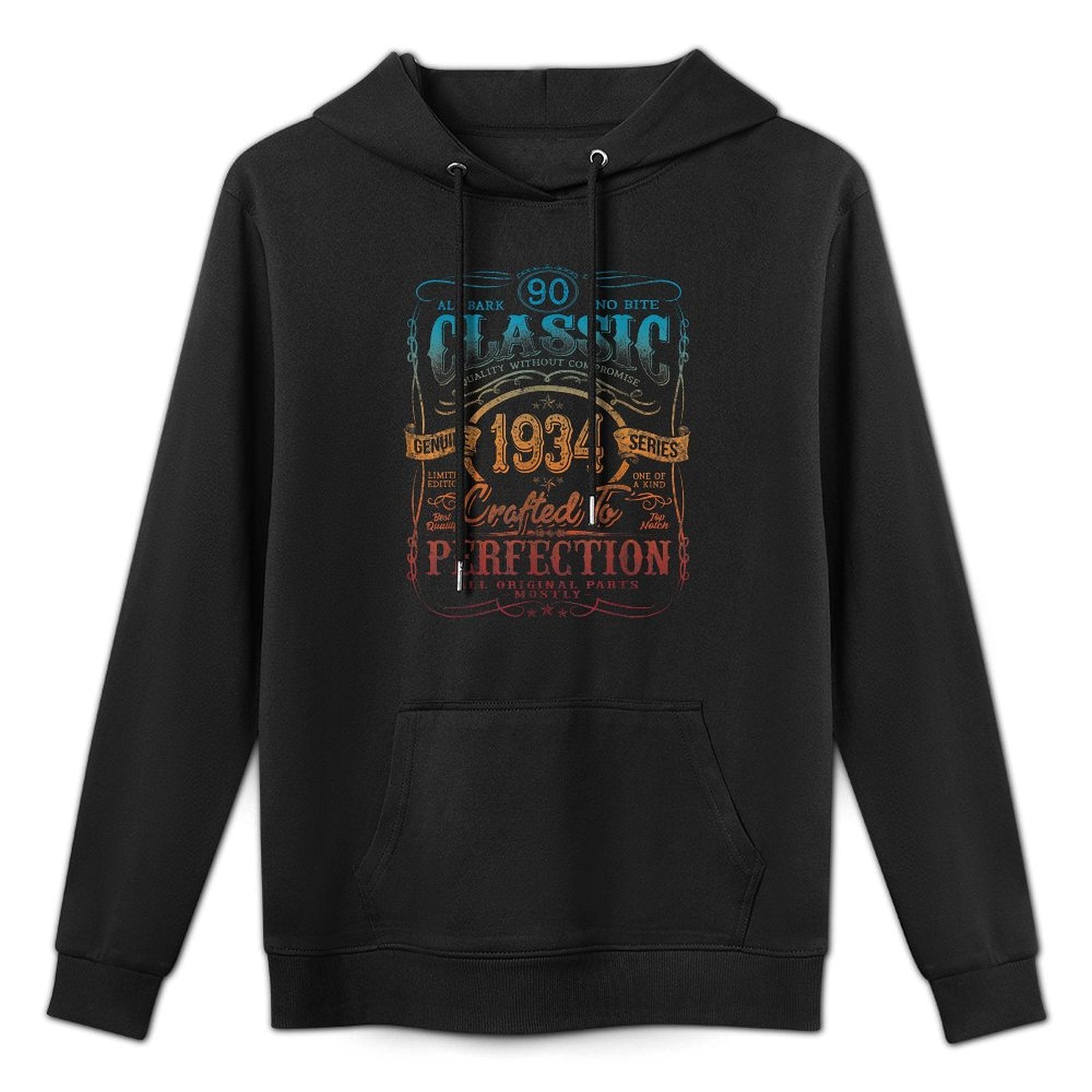 Vintage 1934 Limited Edition 90 Year Old 90th Birthday Customizable Surface Hoodie