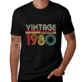 1980 40th Birthday Gift Vintage Retro Men Women 40 Years Old  Durable T-Shirt