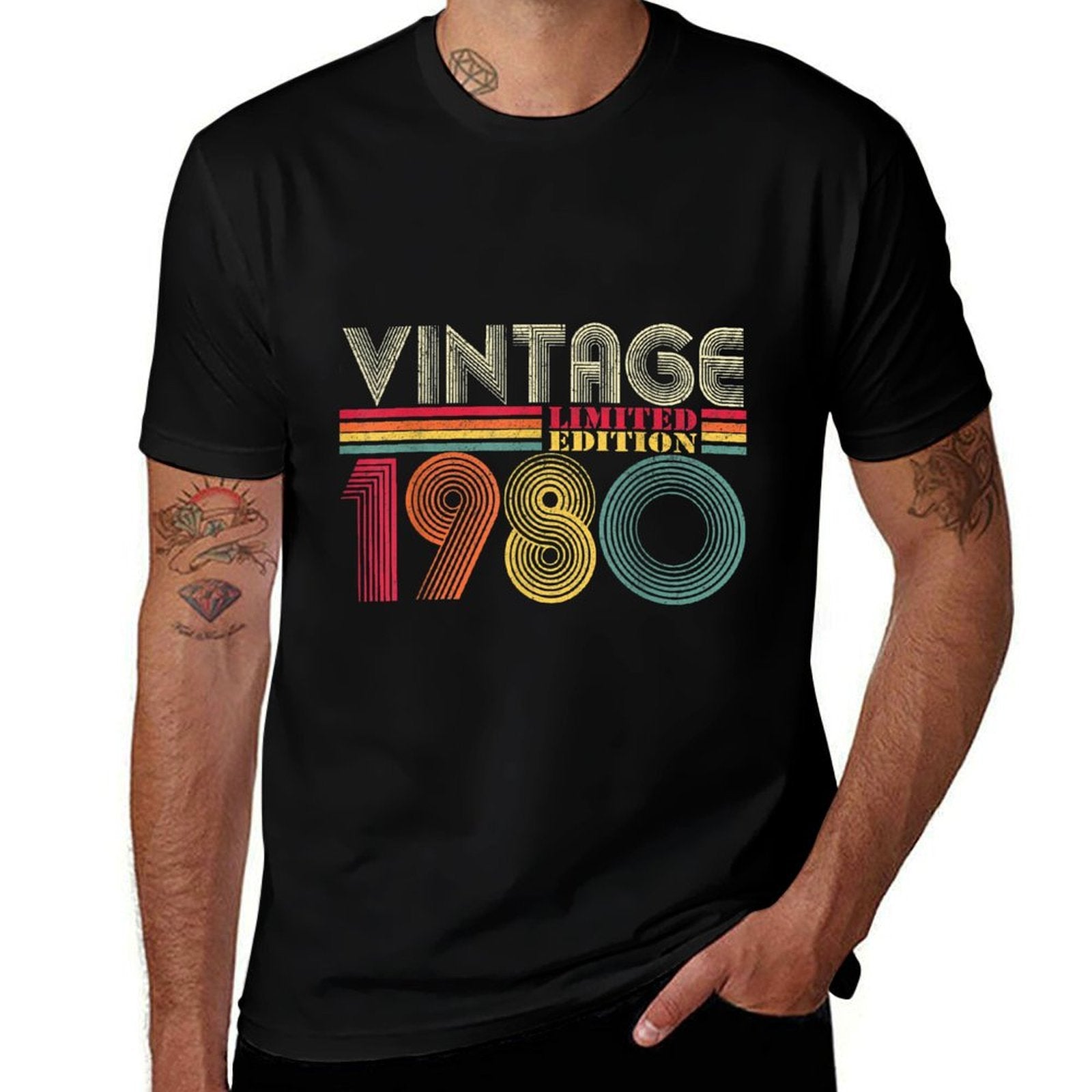 1980 40th Birthday Gift Vintage Retro Men Women 40 Years Old  Durable T-Shirt