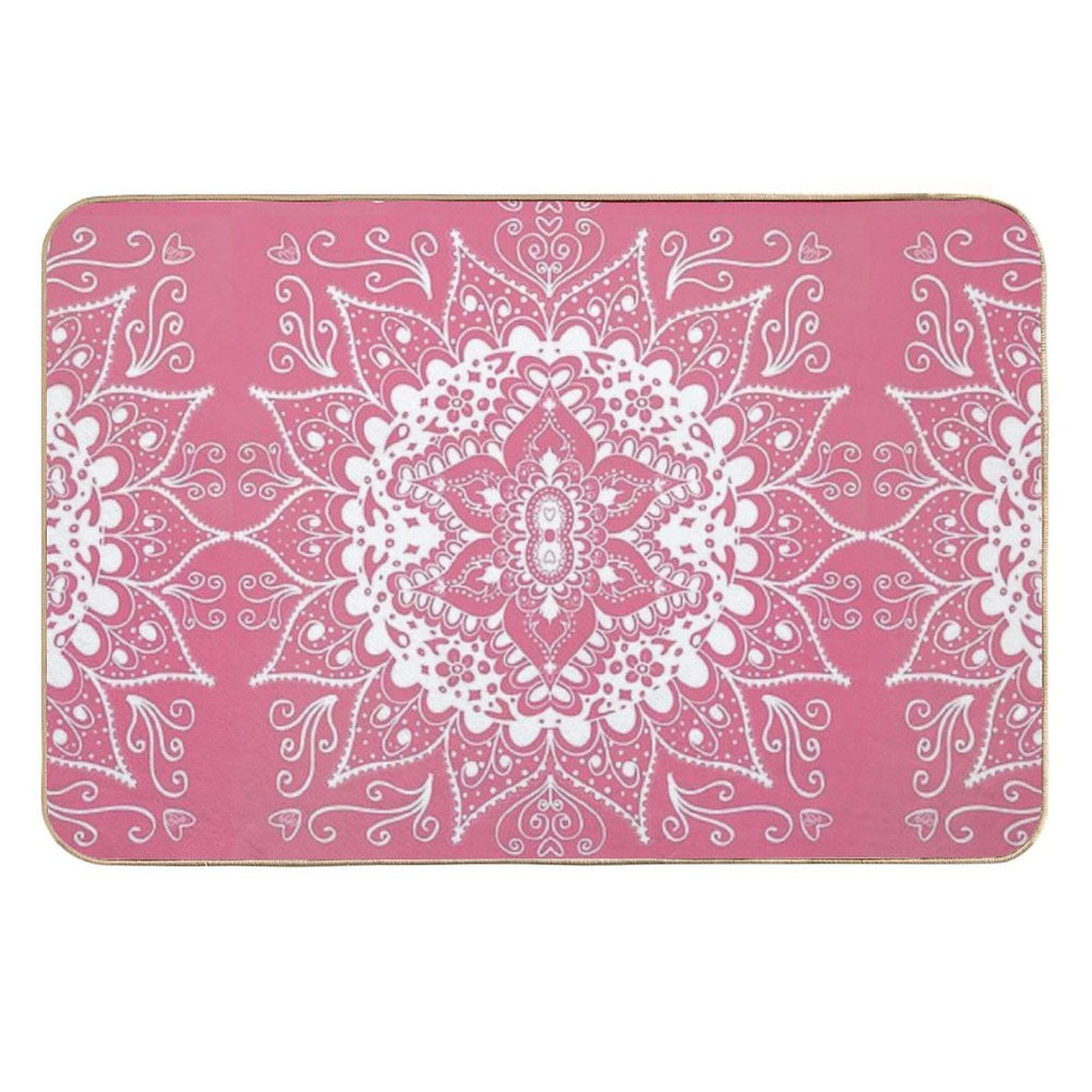Mandala Hot Pink  Odorless Bath Mat