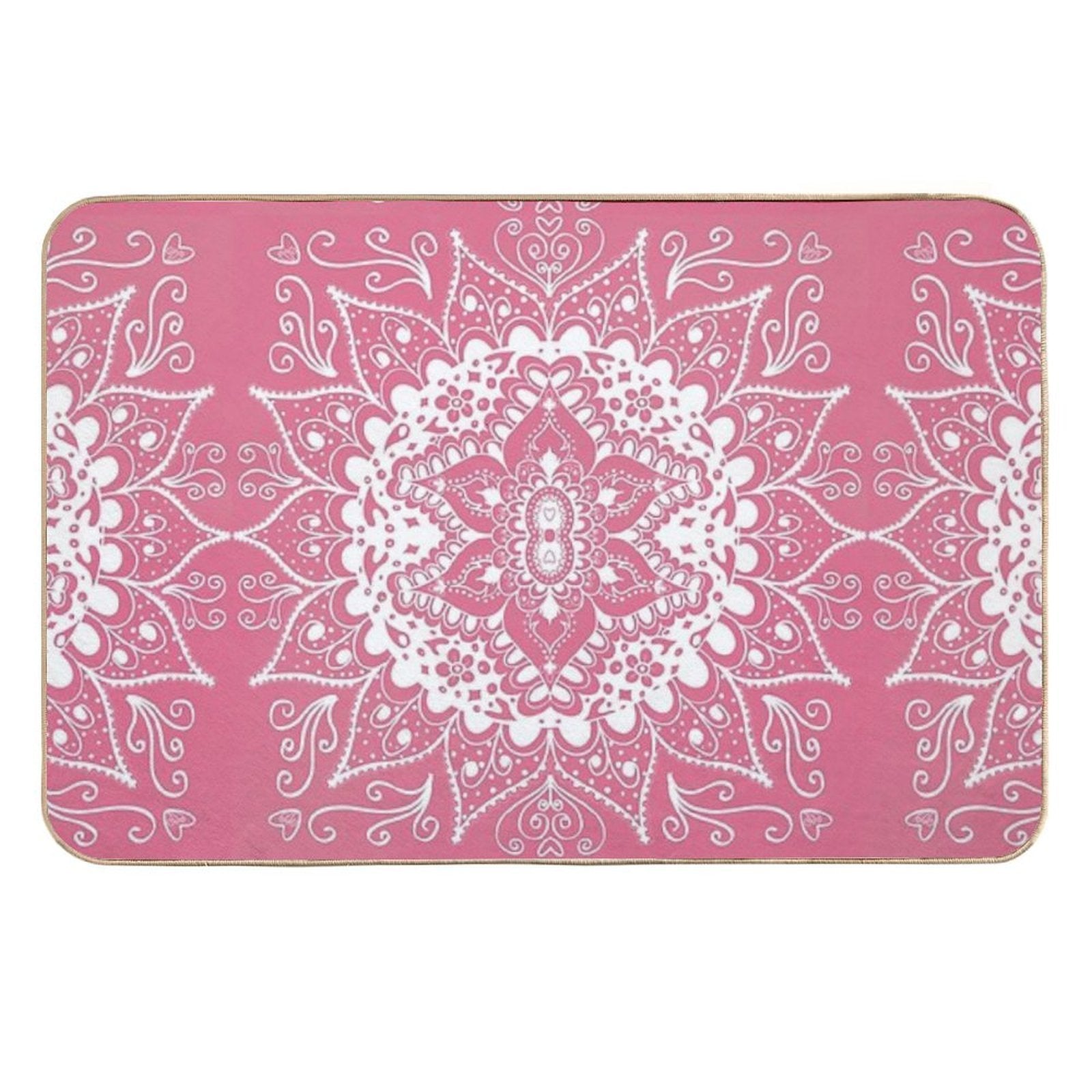 Mandala Hot Pink  Odorless Bath Mat