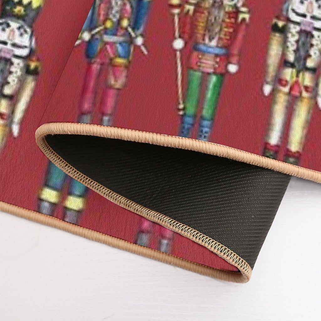 The Nutcracker Prince Pattern in Red  Stain-Proof Bath Mat