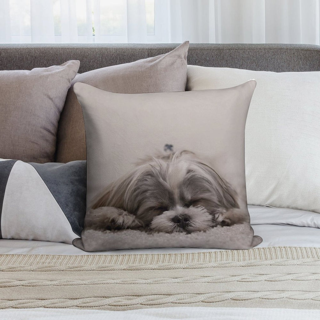 Shih Tzu Sleeping Soft Multiple Sizes Throw Pillow