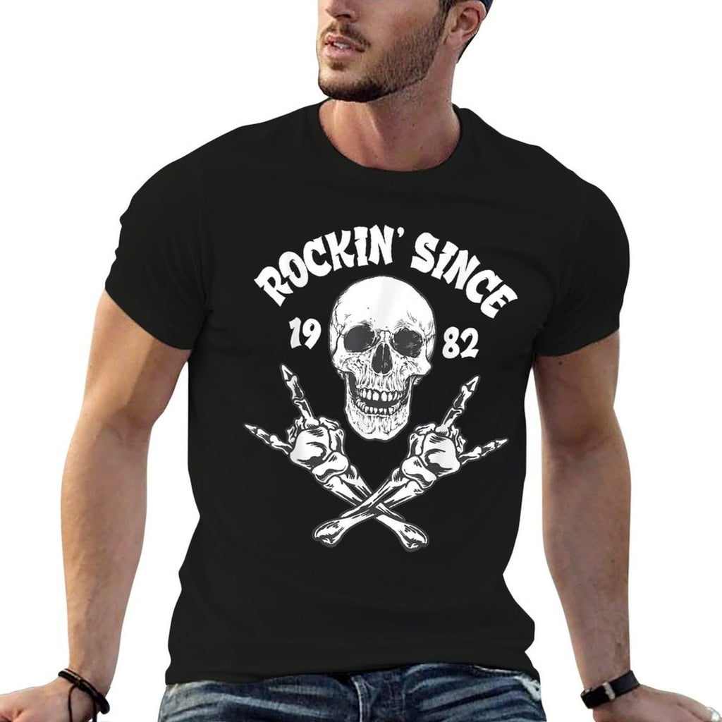 Rockin' Since 1982 Skull Rock Hands 40th Birthday  Eco-friendly Material T-Shirt