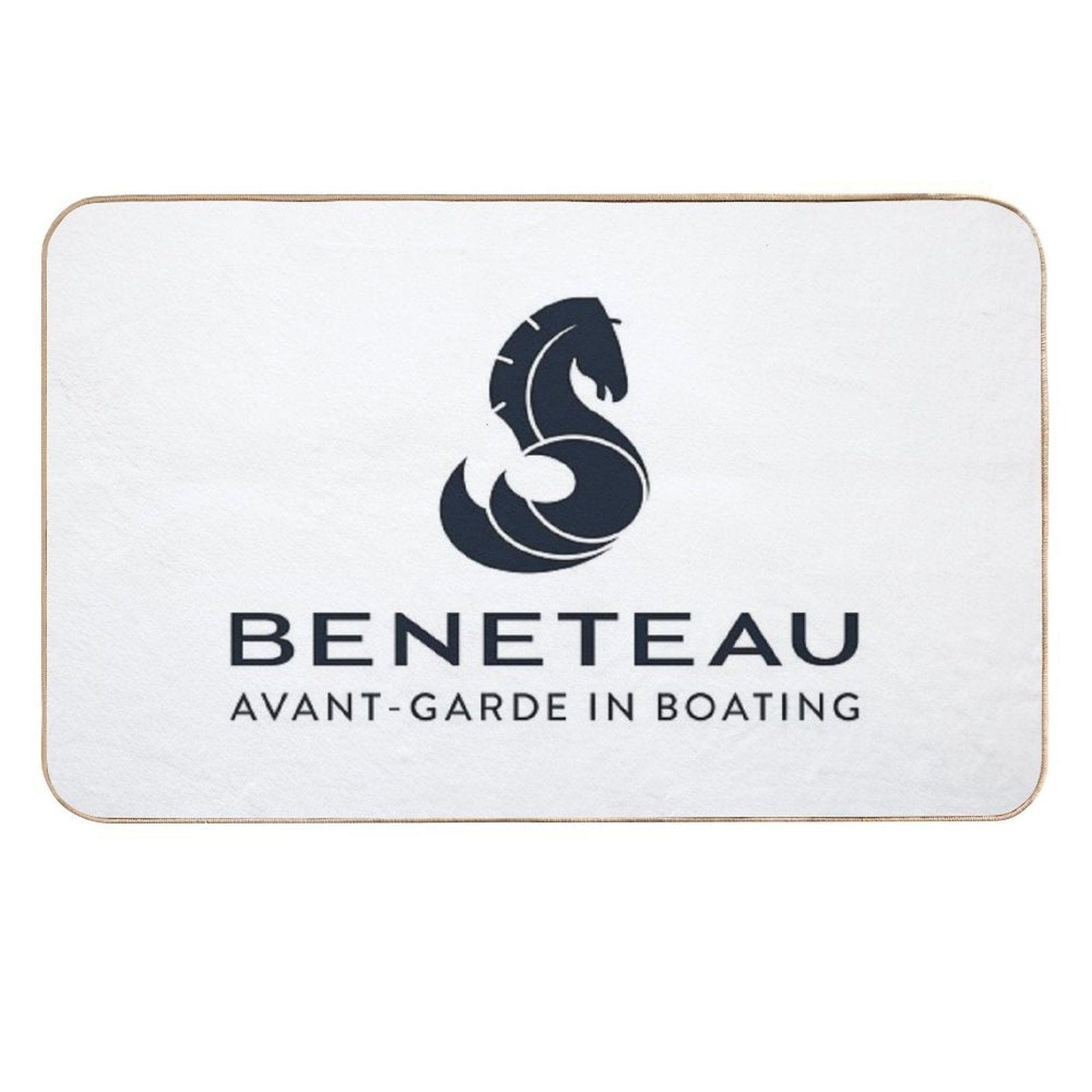 Beneteau Yachts Logo Fishing Boats  Easy Maintenance Bath Mat