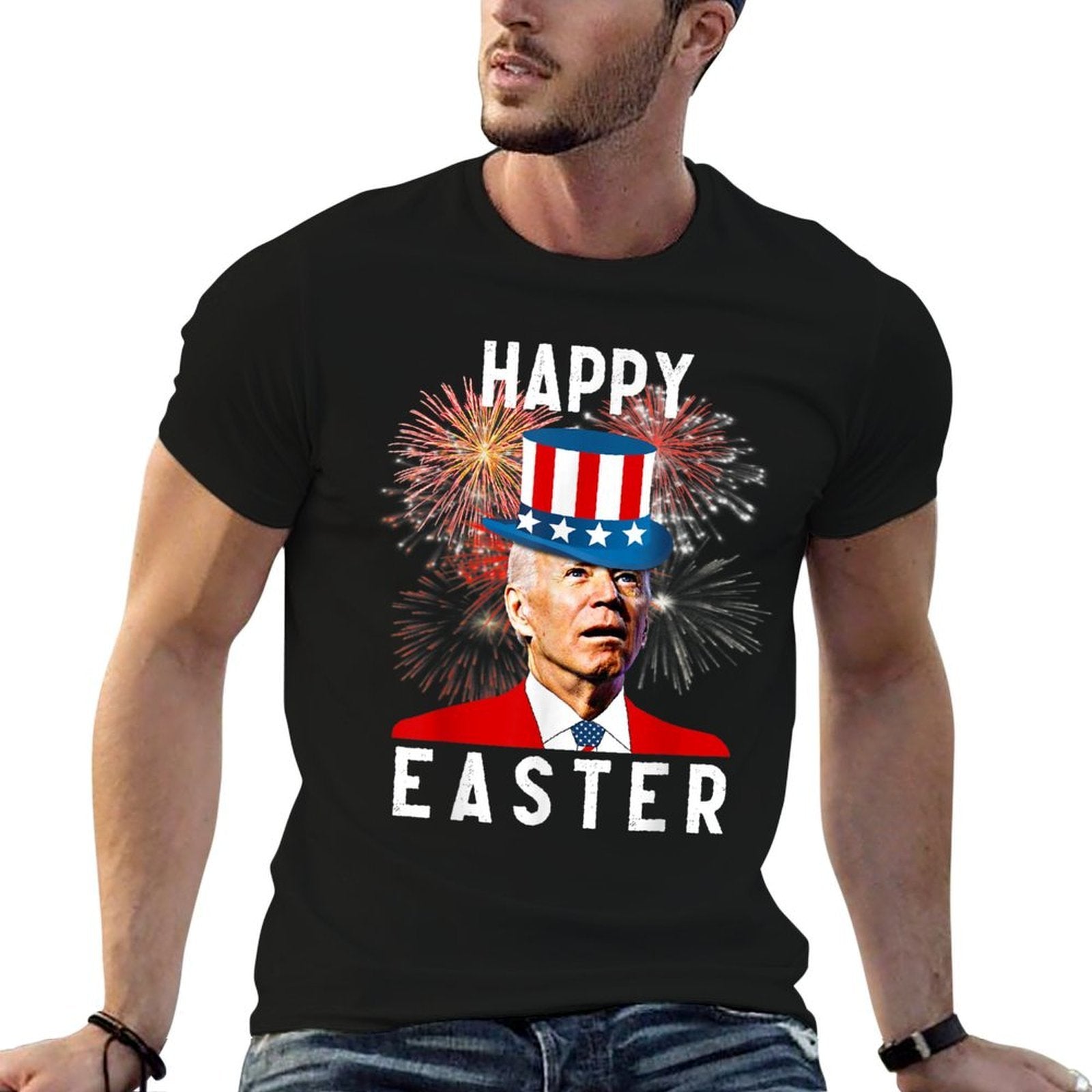Joe Biden Happy Easter For Funny 4th Of July  Stretchy T-Shirt
