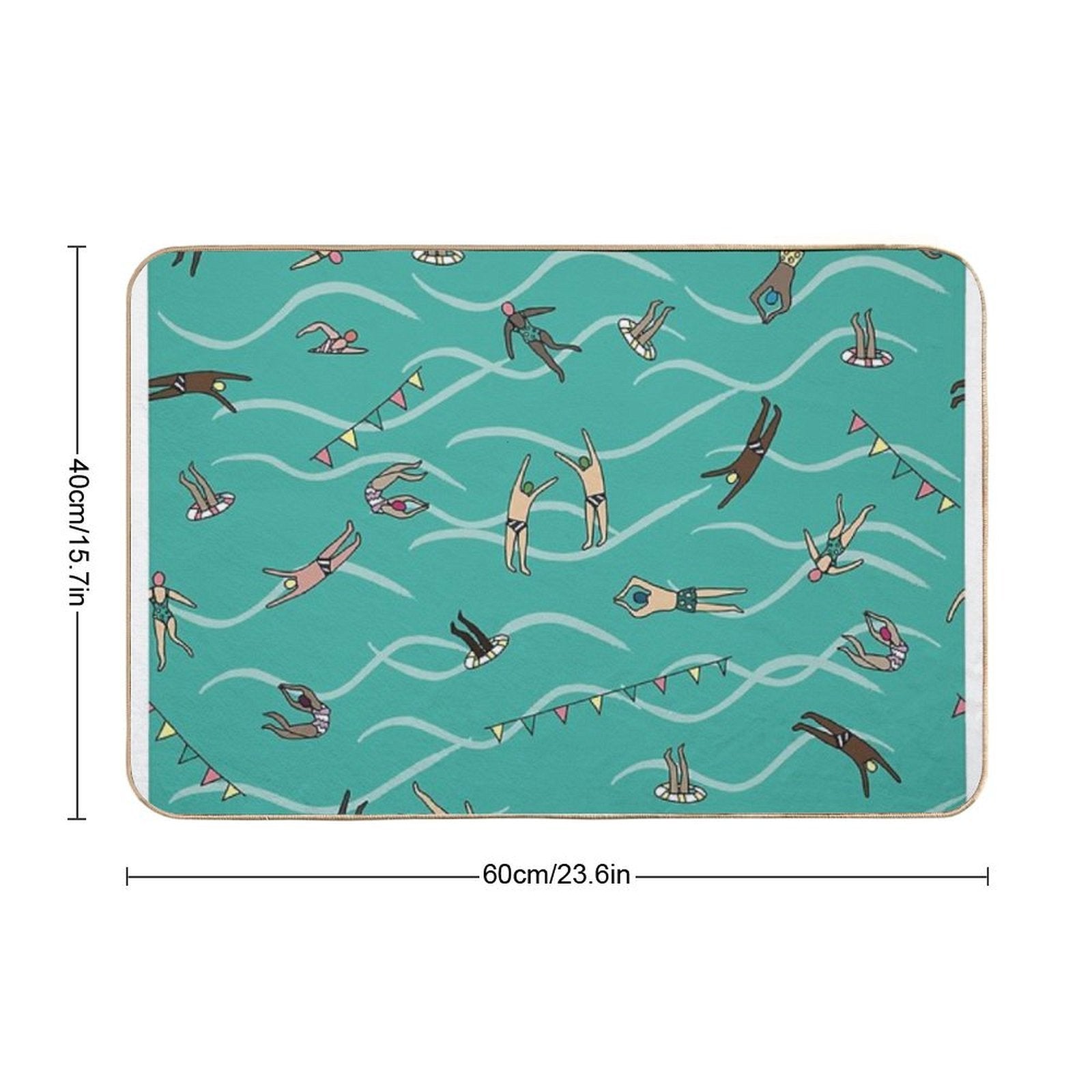 Sunday Swim  Easy To Clean Bath Mat