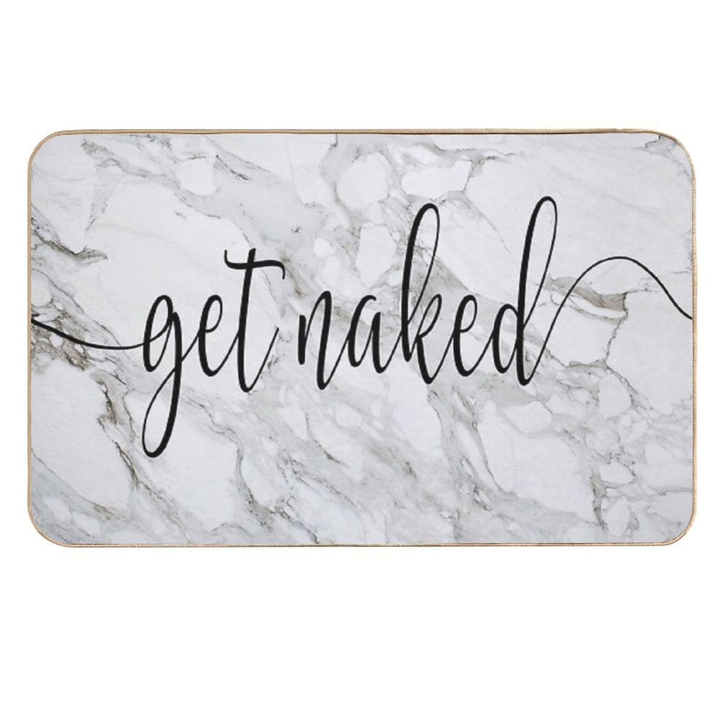 Get Naked Grey Marble Minimalist Design  Versatile Bath Mat