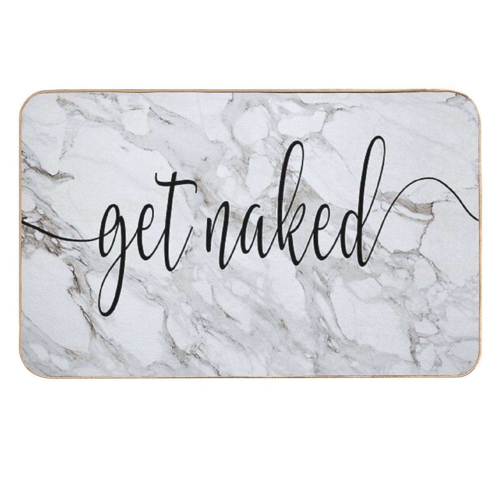 Get Naked Grey Marble Minimalist Design  Versatile Bath Mat