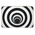 Optical Illusion Black Hole Lines (BlackWhite)  Toxin-Free Bath Mat