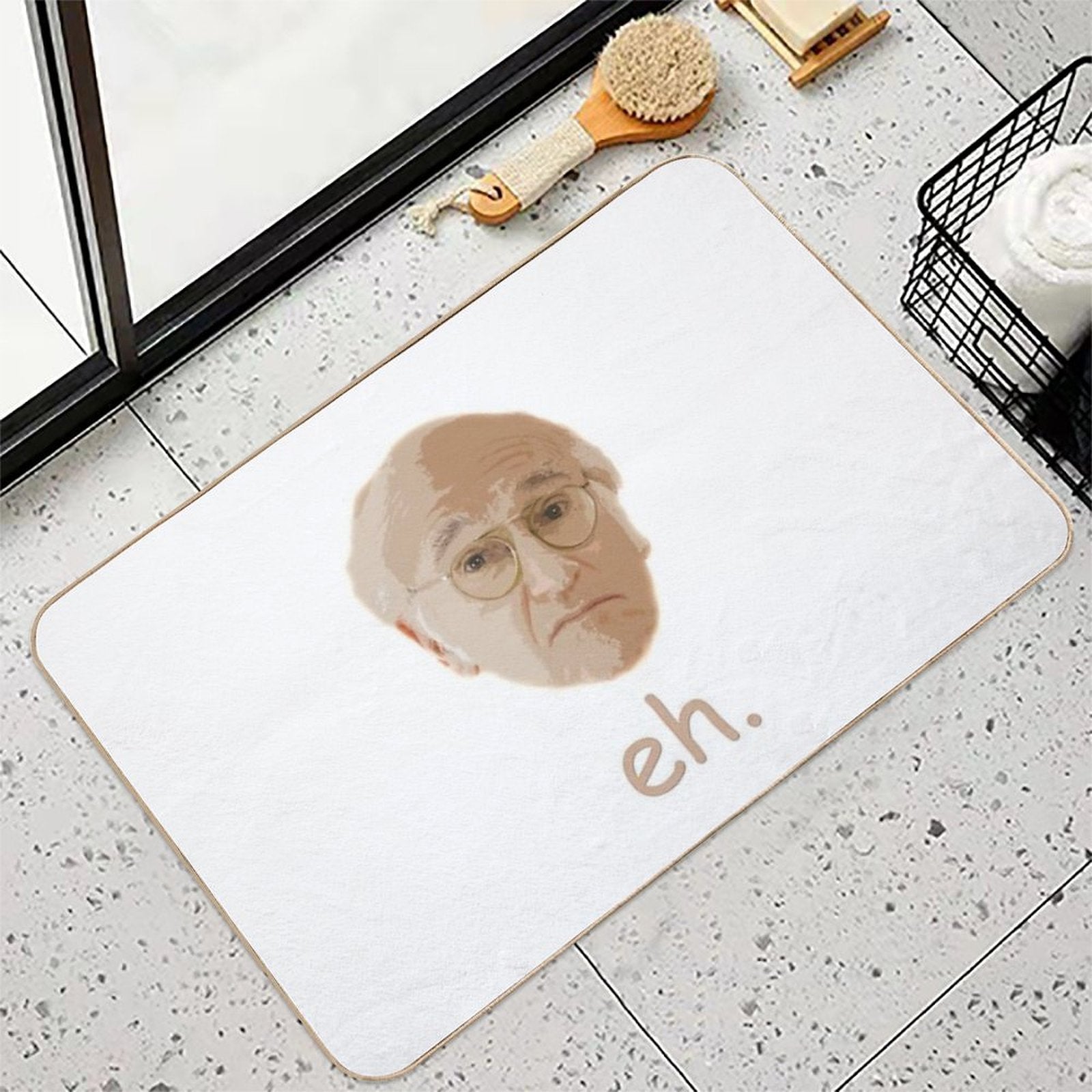 Larry David Eh.  Eco-Friendly Bath Mat