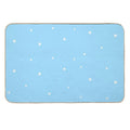 White Stars on Blue Sky Background Semaless  High-Traffic Bath Mat