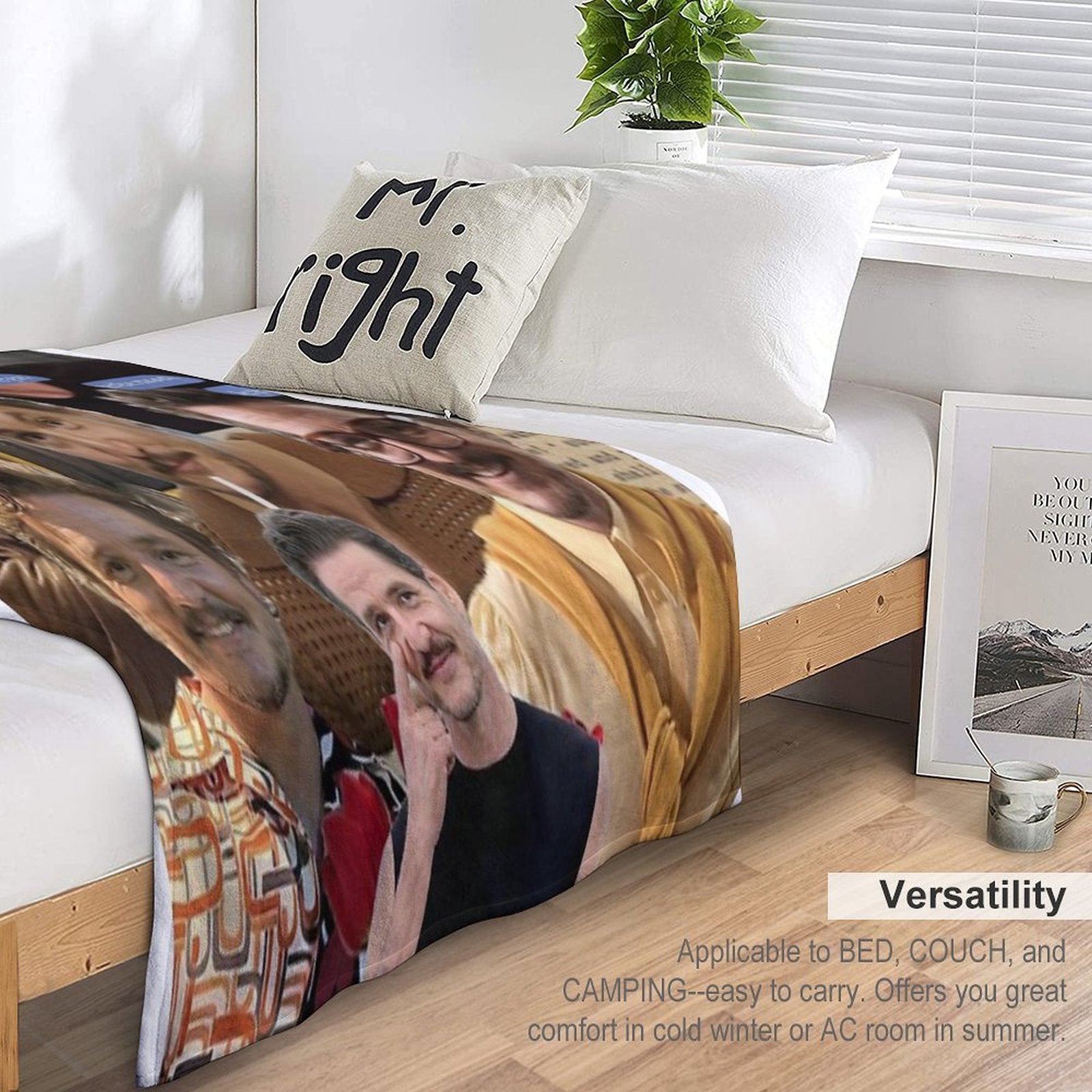 Pedro Pascal Premium Throw Blanket
