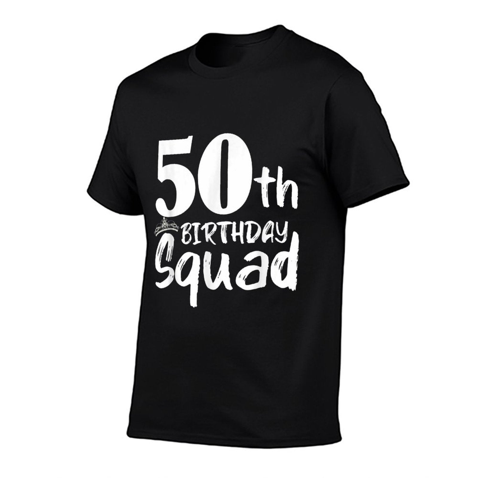 Funny 50th Birthday Squad Party Fifty Old  Rolled Sleeves T-Shirt