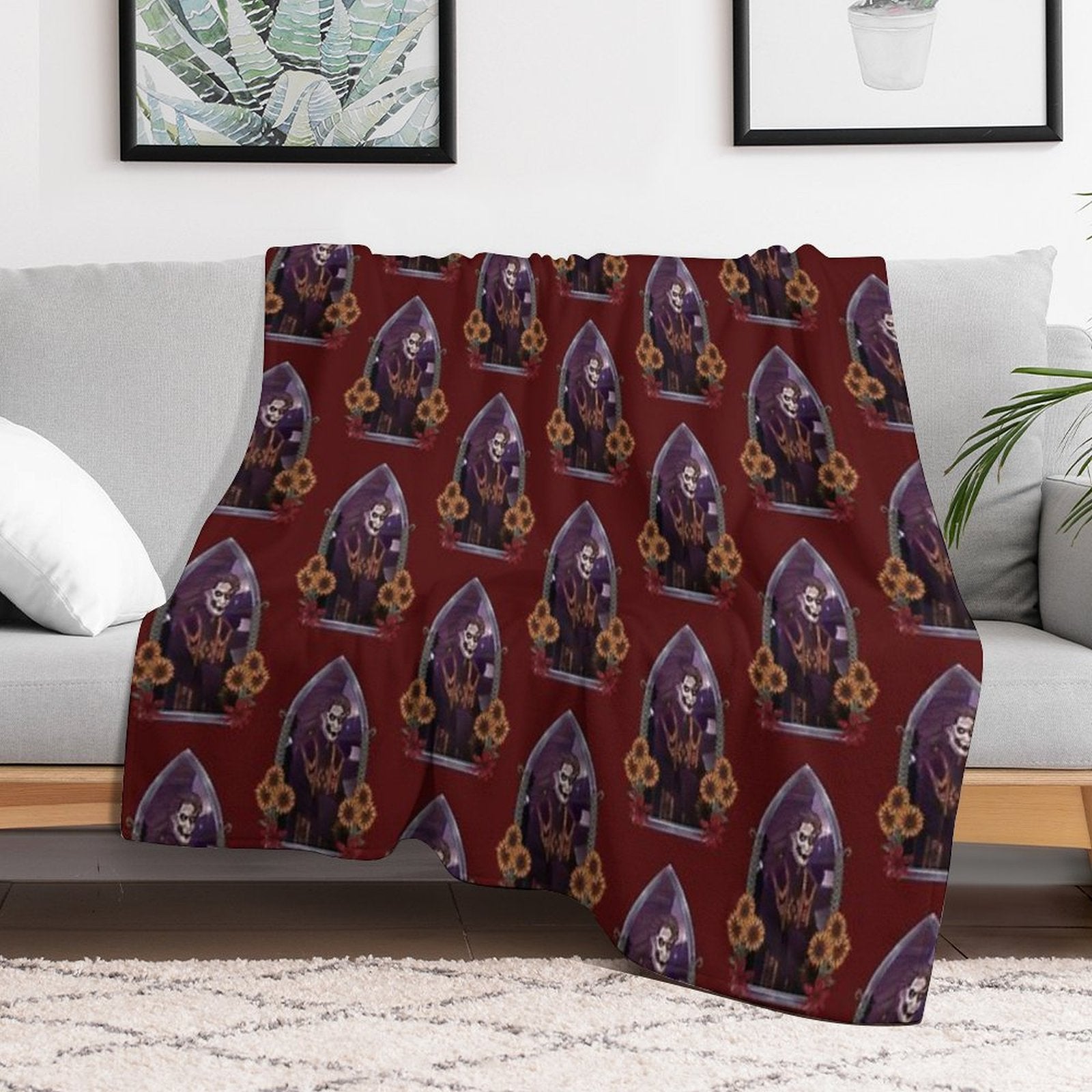 Copia Flowers Robe Window All-season Throw Blanket