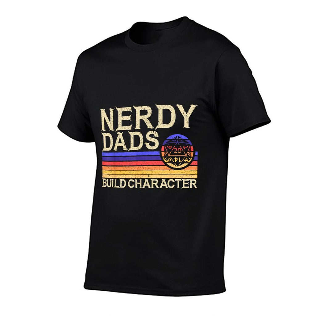 Nerdy Dad RPG Gaming D20 Tabletop Games Funny RPG Gamer  High-quality Stitching T-Shirt
