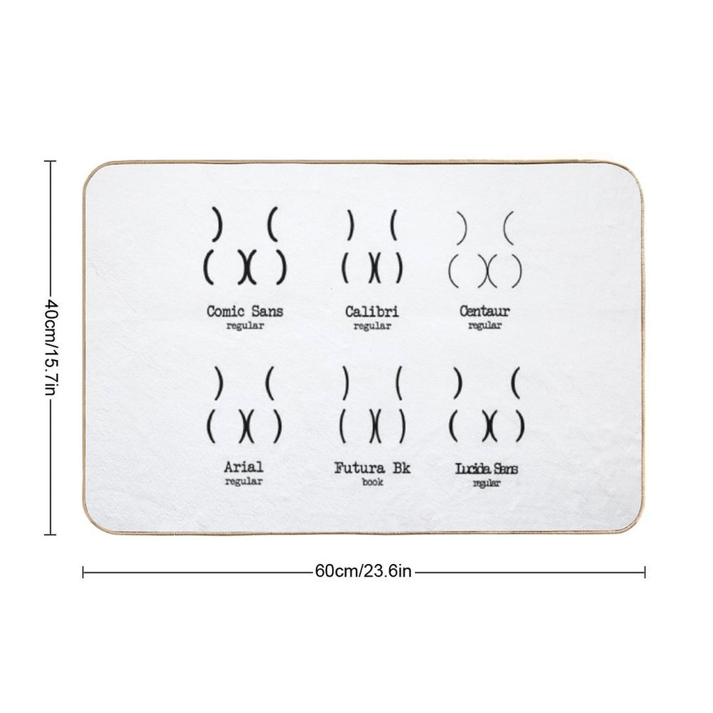 Wich One Is Your Butt Font  Eco-Friendly Bath Mat