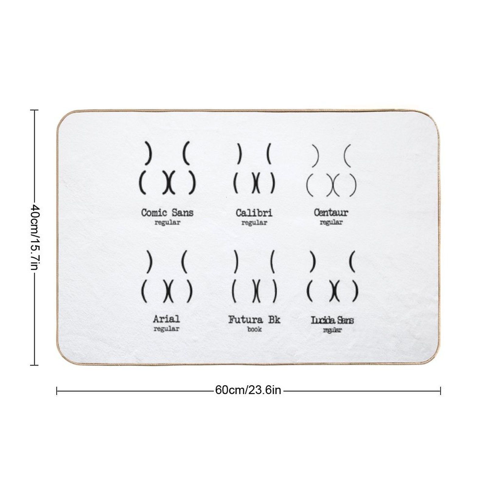 Wich One Is Your Butt Font  Eco-Friendly Bath Mat