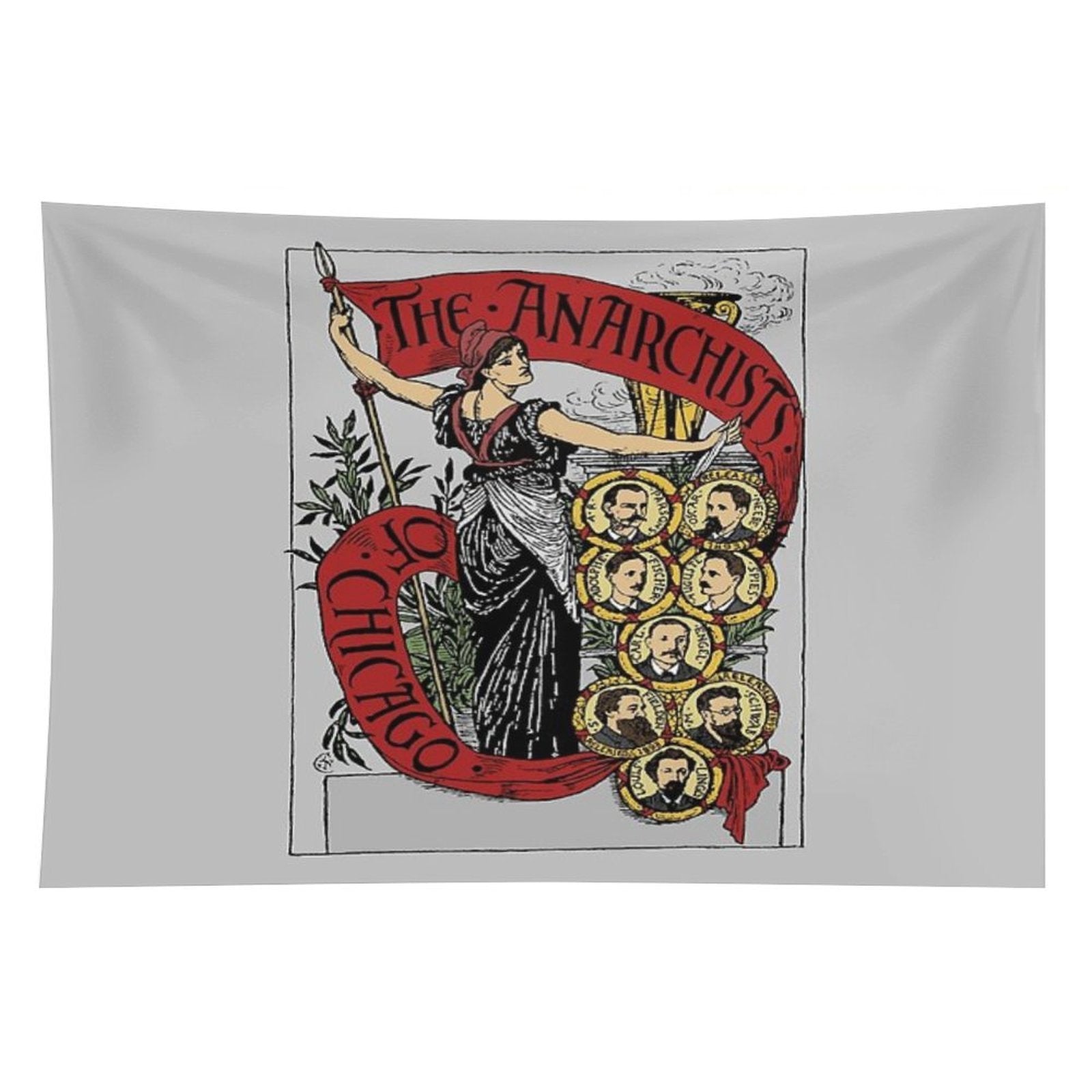 Anarchists of Chicago In Color - Haymarket Riot, Labor History, Socialist, Socialism, Leftist Tapestry