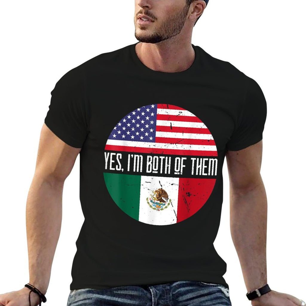 Yes Im Both of Them USA Mexico Mexican Americans Dual  Vintage-inspired T-Shirt
