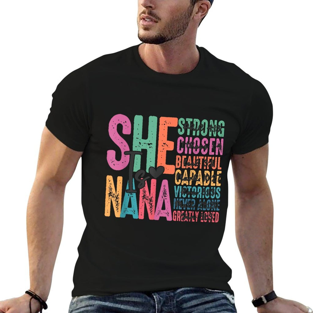 She Is Nana Christian Mothers Day Jesus Nana Religious Women  Trendy Pattern T-Shirt