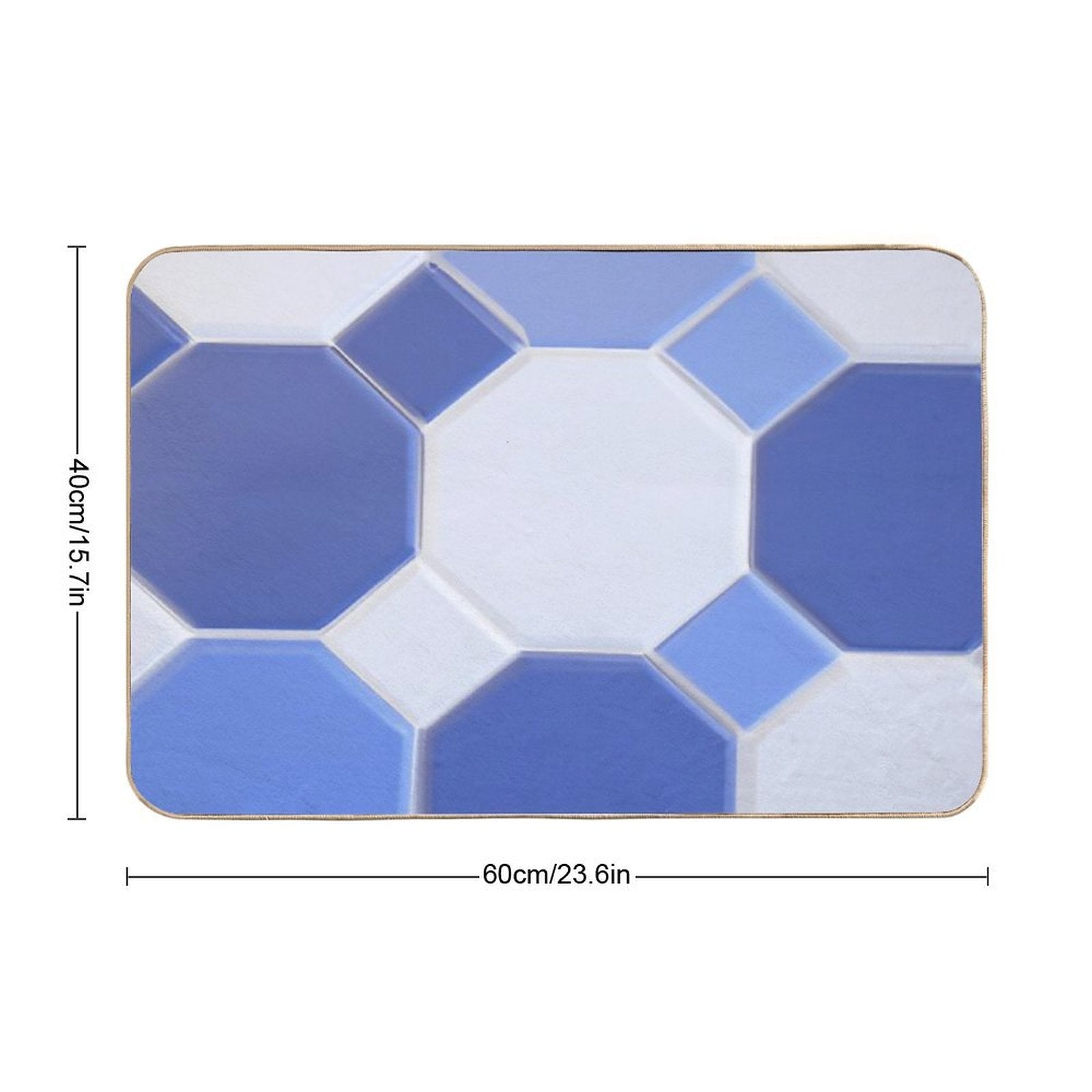 Symphonic Blues  Fade-Resistant Bath Mat