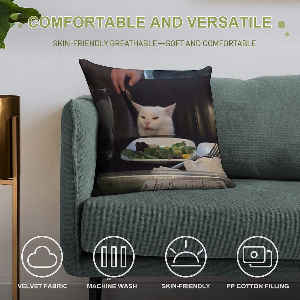 It Cat Soft Decorative Cover Throw Pillow